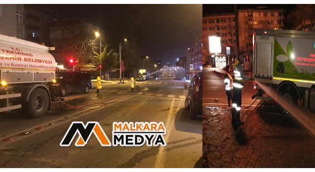 Koronavirüs Salgınına Karşı 11 İlçede Cadde ve Sokaklar Dezenfekte Ediliyor