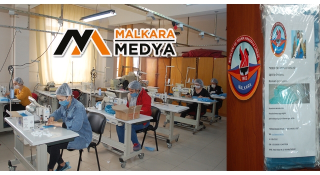 Malkara’da öğretmenler maske üretiyor