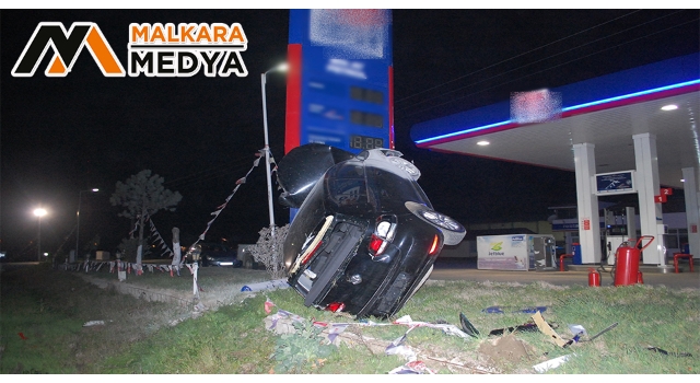 Malkara'da otomobil benzinliğe daldı: 2 yaralı