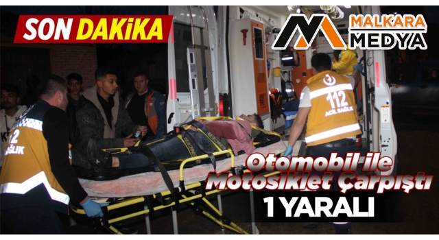 Malkara'da Otomobil ile Motosiklet Çapıştı; 1 Yaralı