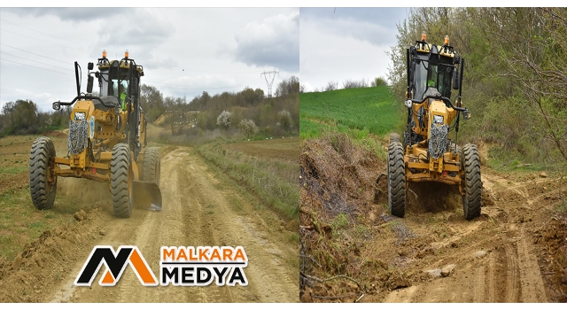 Malkara’da çiftçilerin bozulan tarla yolları onarılıyor