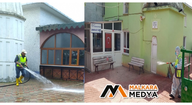 Malkara Belediyesi, Camilerde Dezenfekte ve Temizlik Çalışması Yaptı