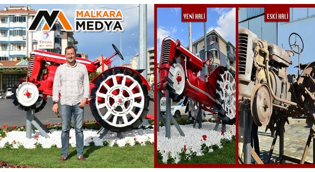 Cumhuriyet dönemine ait antika traktör Başkan Yüksel ile hayata döndü