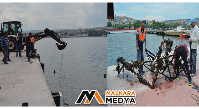 Denizden demir yığını çıktı
