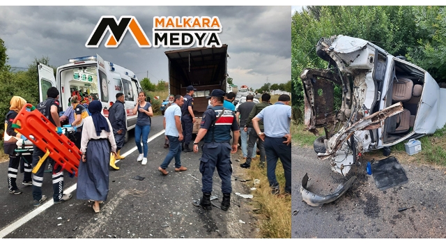 Kamyonet ile otomobil çarpıştı: 4 yaralı