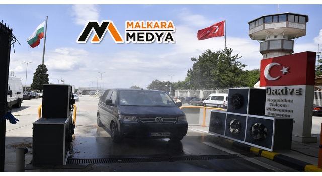 Korona için sınır kapılarına fanlı dezenfektan üniteleri kuruldu