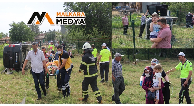 Malkara’da Hafif Ticari Araç, Bahçe Çitlerini Devirerek Bahçeye Uçtu: 5 Yaralı