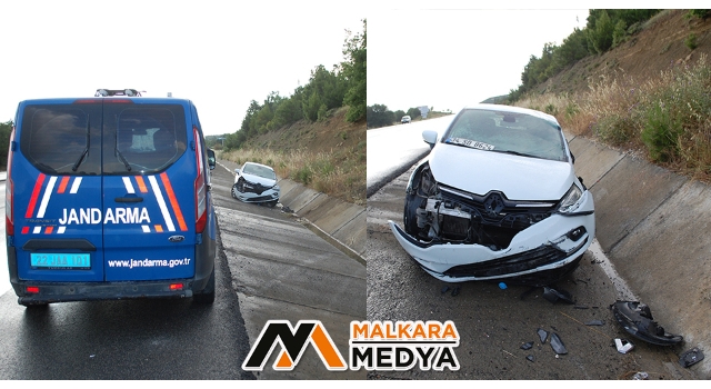 Malkara'da sağanak yağış kaza getirdi: 3 yaralı