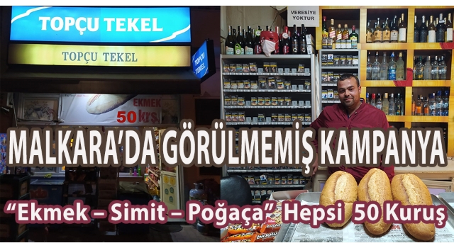 TOPÇU TEKEL’de “Ekmek – Simit – Poğaça” Hepsi 50 Kuruşa