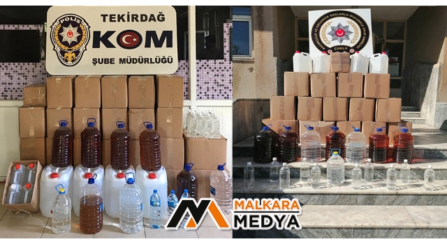 Tekirdağ’da kaçak içki operasyonu: 702 litre ele geçirildi