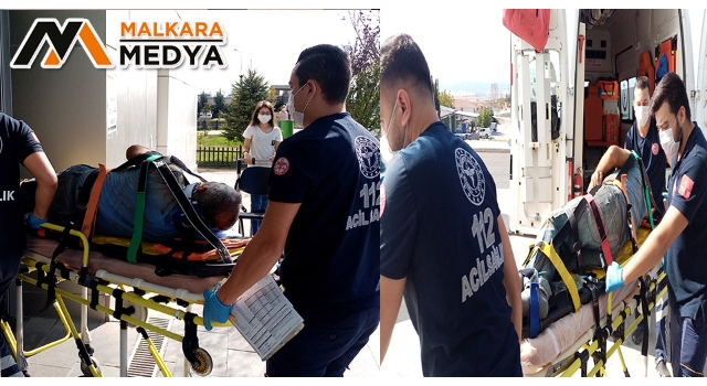 Malkara'da inşaatta 5 metre yüksekten düşen işçi yaralandı