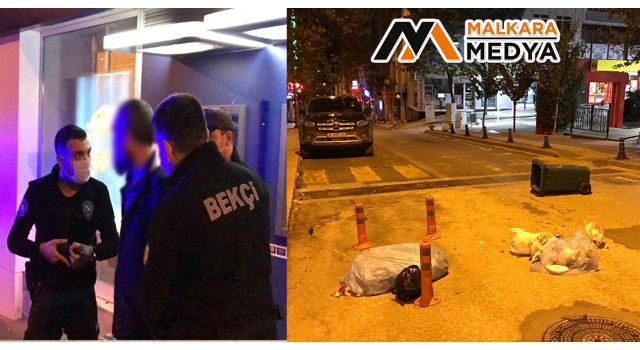 Malkara'da alkollü şahıs “Canım Sıkıldı” diyerek çöp konteynerini tekmeledi