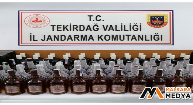 Malkara’da 110 şişe kaçak içki ele geçirildi