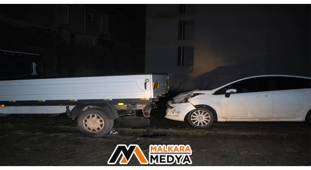 Malkara'da Polisten kaçan alkollü sürücü kaza yaptı