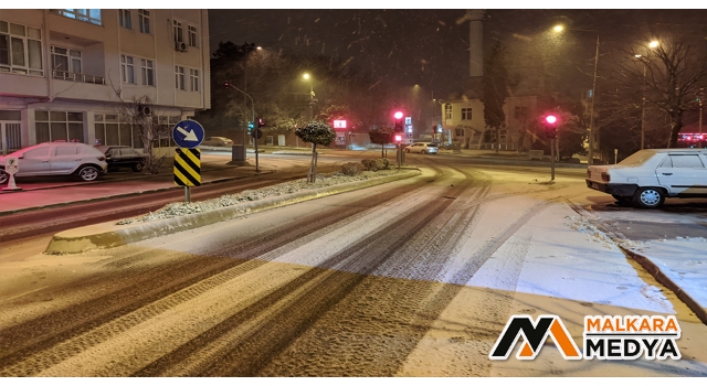 Malkara'da Beklenen Kar Yağışı Başladı