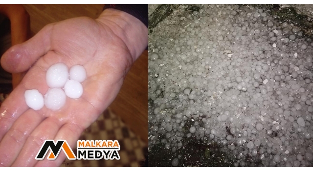 Malkara’da ceviz büyüklüğündeki dolu korkuttu