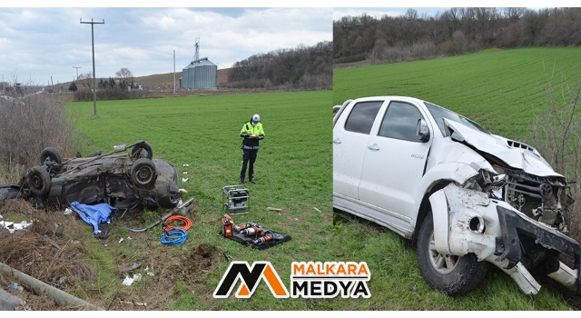 Tekirdağ’da feci kaza: 2 ölü, 4 yaralı