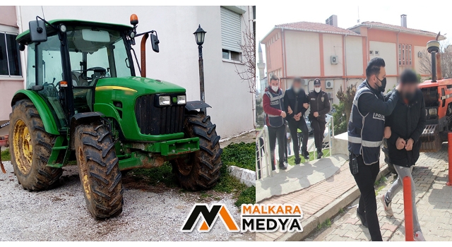 Malkara’da avukatın traktörünün soyulduğu anlar kamerada