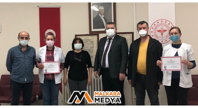 Malkara Kanser Şube Görevlilerine Teşekkür Belgesi Verildi