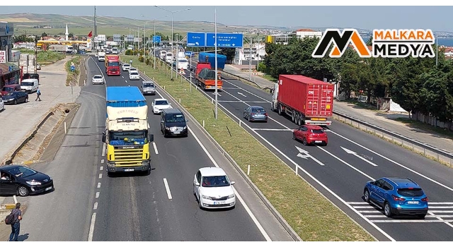 Hafta sonu kısıtlaması öncesi Tekirdağ-İstanbul yolunda yoğunluk