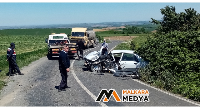 Malkara'da hurdaya dönen bu araçtan sağ çıktı