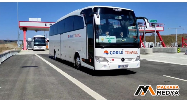 Malkara - Çanakkale Otoyolundan giriş yapan vatandaşlar, köprü açılışına gidiyor