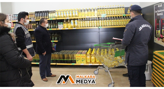 Malkara’da marketlerde yağ denetimi yapıldı