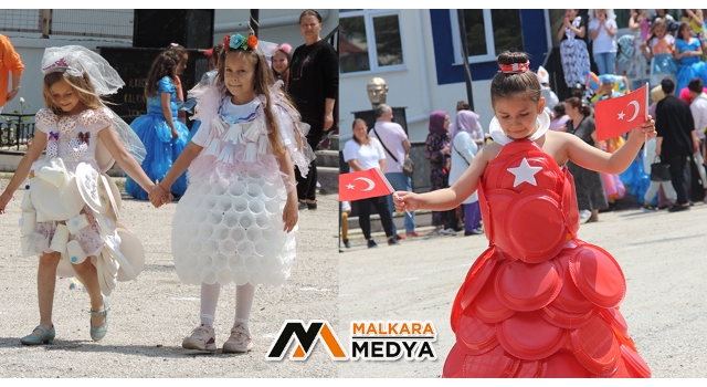 Malkara'da Miniklerden "Geri Dönüşüm" defilesi