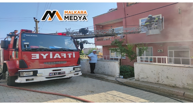 Malkara’da çıkan ev yangınında bir kişi dumandan etkilendi
