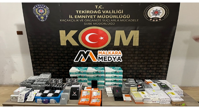 Tekirdağ’da binden fazla gümrük kaçağı elektronik cihazı ele geçirildi