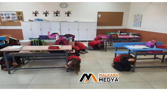 Malkara’da okulda tatbikat ve afet eğitimi