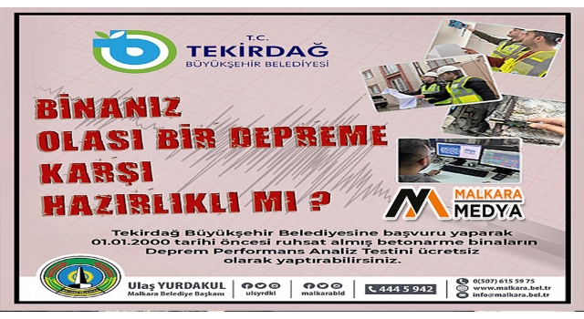 Malkara’da Yaşadığınız Bina Depreme Dayanıklı Mı?