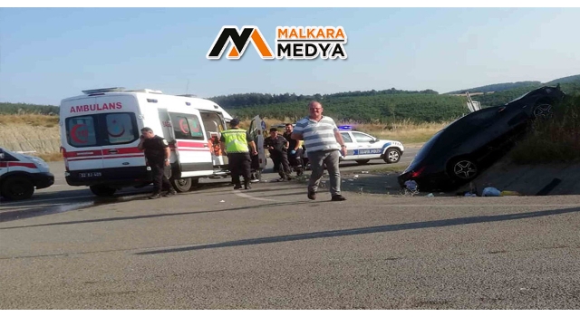 Malkara'da otomobil ile hafif ticari araç çarpıştı; 7 yaralı