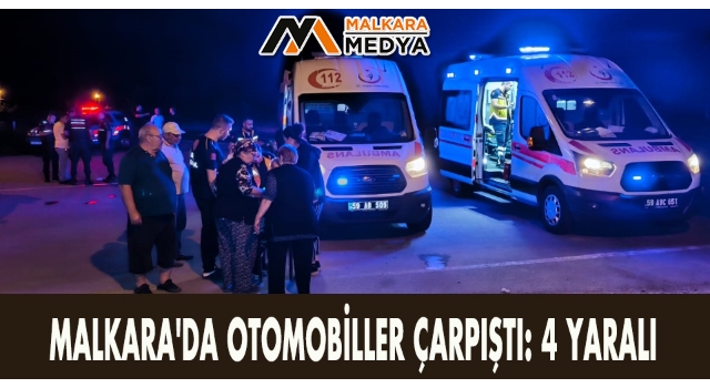 Malkara'da Otomobiller Çarpıştı: 4 Yaralı
