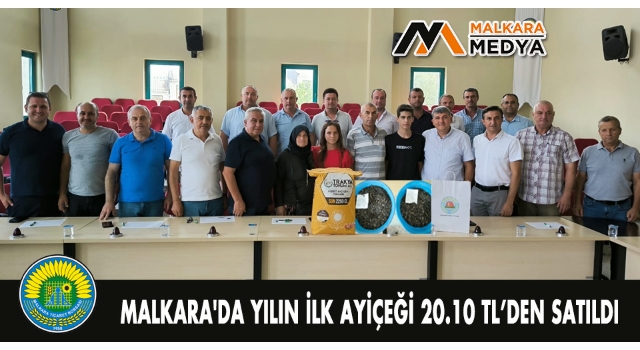 Malkara'da Yılın İlk Ayçiçeği 20.10 TL’den Satıldı