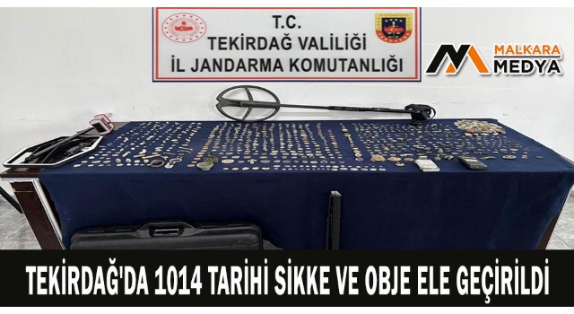 Tekirdağ'da 1014 tarihi sikke ve obje ele geçirildi