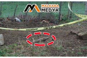 Malkara'da bağ evi bahçesinde tank topu mühimmatı bulundu