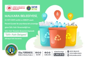 Malkara Belediyesi “SIFIR ATIK BELGESİ” Almaya Hak Kazandı