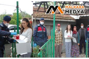 Malkara'da 18 yaşına giren Emel’e Jandarmadan sürpriz