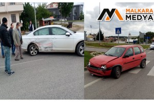 Malkara’da 2 otomobil çarpıştı: 8 yaralı