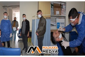 Malkara’da kuaförler korona virüs testinden geçti