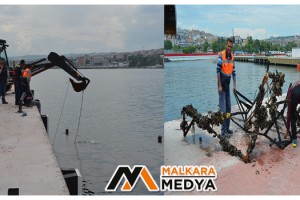 Denizden demir yığını çıktı