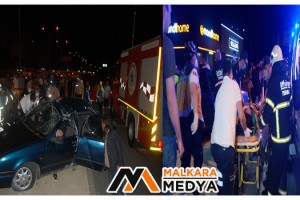 Malkara'da otomobil takla attı: 1’i ağır 4 yaralı