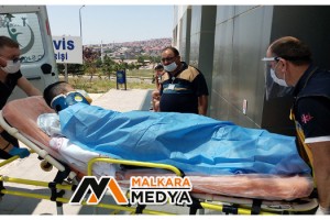 Malkara'da çatıdan düşen işçi yaralandı