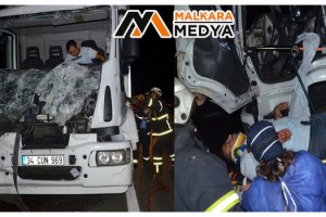 Malkara’da kamyon tıra arkadan çarptı: 1 yaralı