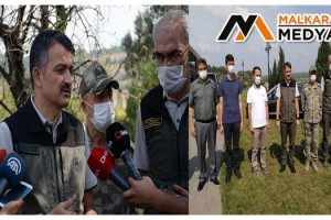 Tarım ve Orman Bakanı Bekir Pakdemirli: "Çanakkale'de 450 hektar alan etkilendi. Yangın kontrol altında. Soğutma birkaç gün devam edebilir"