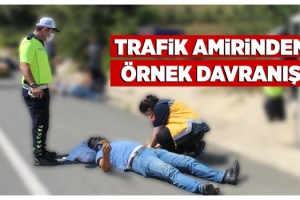 Malkara Trafik Amirinden Örnek Davranış