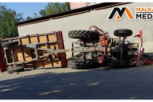 Malkara’da traktör devrildi: 1 yaralı