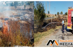 Malkara’da anız yangını