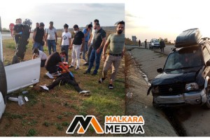 Malkara'da Ciple çarpışan otomobil takla attı: 3 yaralı